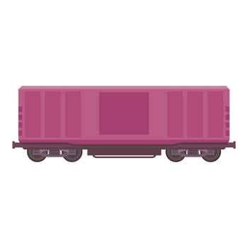 Industry wagon icon cartoon vector. Cargo goods vector