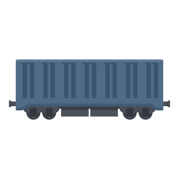 Metal wagon cargo icon cartoon vector. Train goods vector