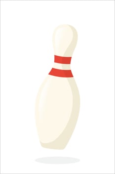 Illustration of one bowling pin vector