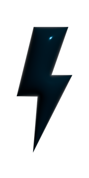 Bolt lighting 3d icon on transparent background. png