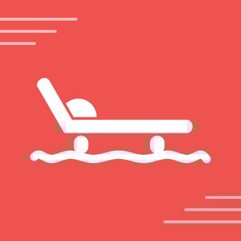 Sled with seat Vector Icon