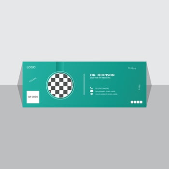 Modern Email Signature Design For Medical vector