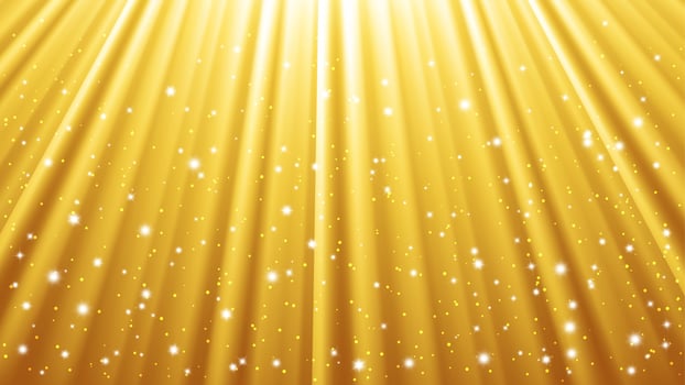 Sunlight rays background with light effects. Yellow backdrop with light of radiance. Vector illustration