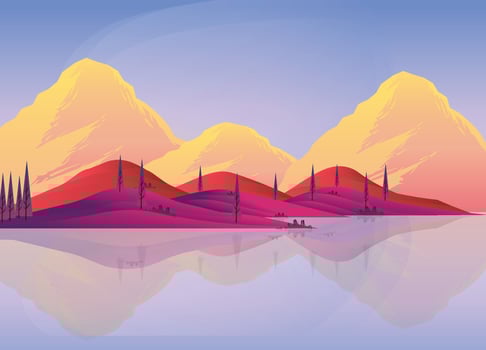 Mountain range natural landscape wallpaper illustration vector