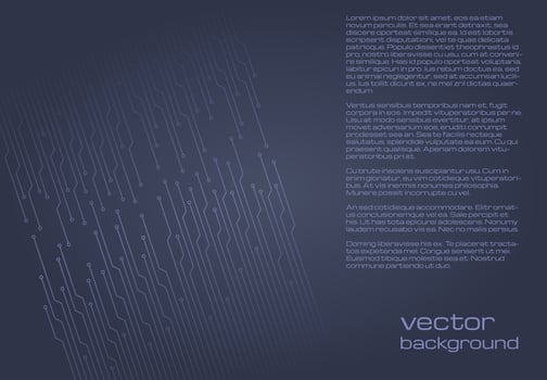 Abstract technological grey background with elements of the microchip. Circuit board background texture. Vector illustration.