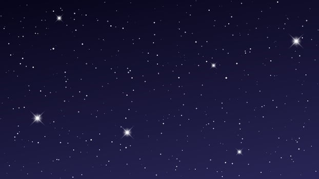 Night sky with many stars. Abstract nature background with stardust in deep universe. Vector illustration.