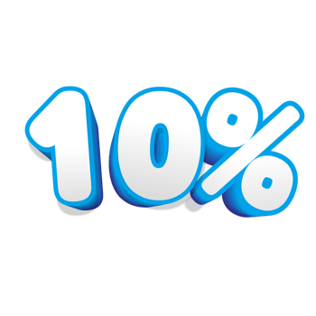10 percent discount off promo png