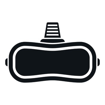 Helmet design vr icon simple vector. Headset reality vector