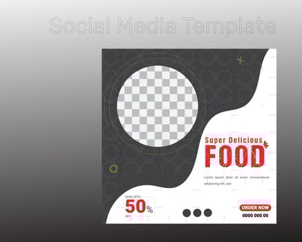 Food menu banner social media post and Editable templates for promotions on the Food menu vector