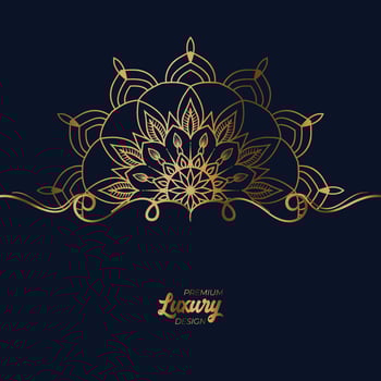 Luxury mandala background with golden arabesque pattern vector