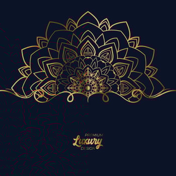 Luxury mandala background with golden arabesque pattern vector