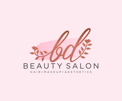 Initial BD feminine logo collections template. handwriting logo of initial signature, wedding, fashion, jewerly, boutique, floral and botanical with creative template for any company or business. vector