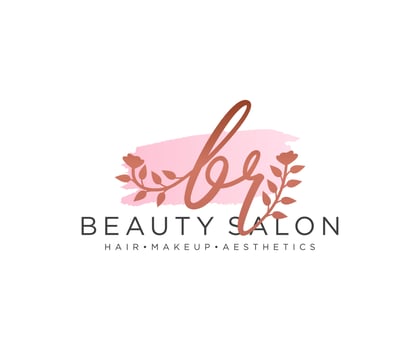 Initial BR feminine logo collections template. handwriting logo of initial signature, wedding, fashion, jewerly, boutique, floral and botanical with creative template for any company or business. vector