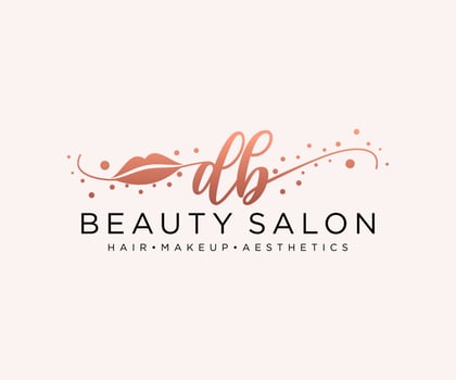 Initial DB feminine logo collections template. handwriting logo of initial signature, wedding, fashion, jewerly, boutique, floral and botanical with creative template for any company or business. vector