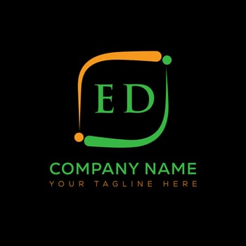ED letter logo creative design. ED unique design. vector
