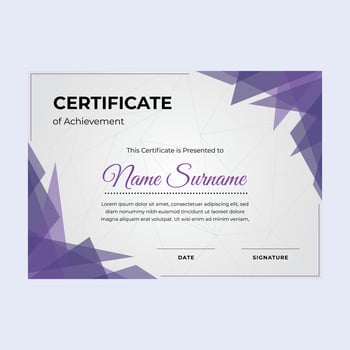 Elegant certificate of achievement suitable for awards in corporate, personal business, and community vector