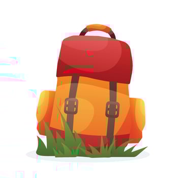 backpack isolate travel symbol vector illustration