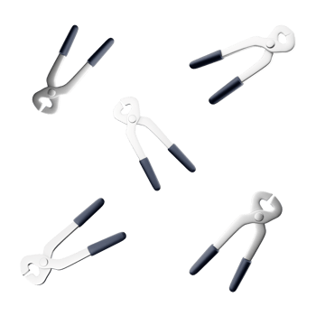 3d rendering construction tongs icon set. 3d render hand tools used in carpentry, when performing repair work different positions icon set. png