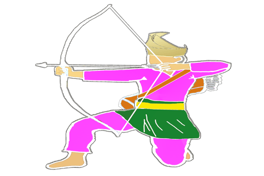 Malay Nusantara archery warrior png