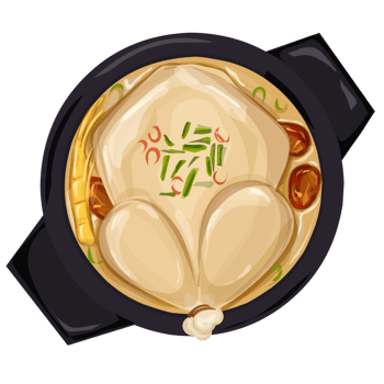 Korean food illustration png