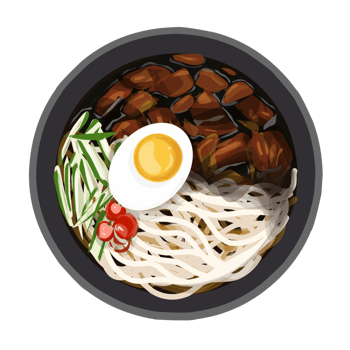 Korean food illustration png