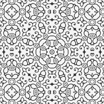 vector coloring geometric flower shapes and pattern background