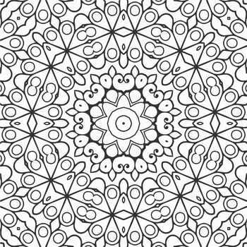 vector coloring geometric flower shapes and pattern background