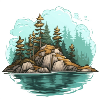 Watercolor painting about forest png