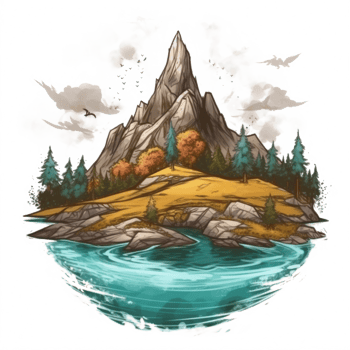 Watercolor painting about forest png
