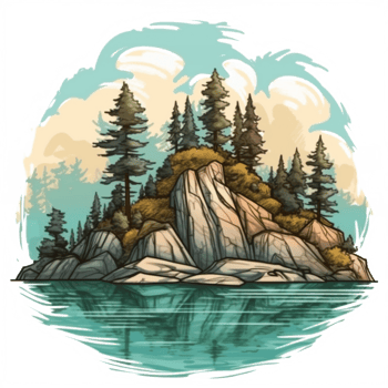 Watercolor painting about forest png