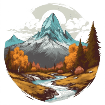 Watercolor painting about forest png