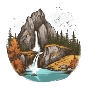 Watercolor painting about forest png