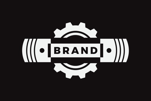 piston gear circle logo vector