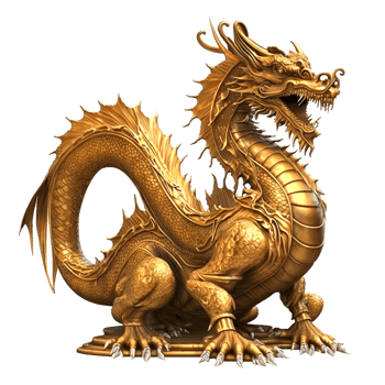 free Chinese golden dragon png