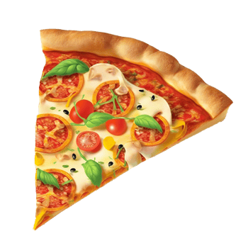 Italian delicious pizza slice free illustration png