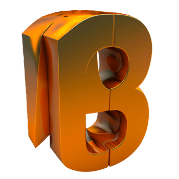 letter b 3d style free illustration png