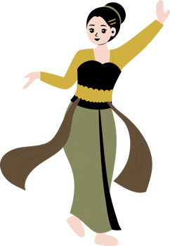 Indonesian traditional dancing jaipong png