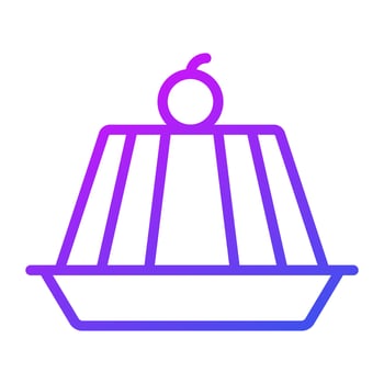 A well design of gelatin, jelly vector new style icon
