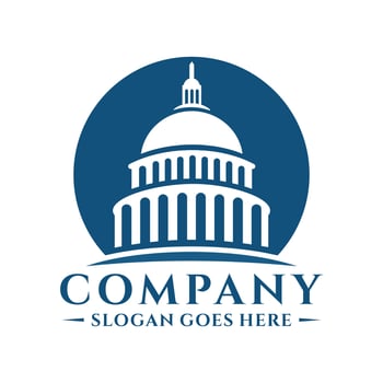 Capitol building logo design vector