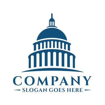 Capitol building logo design vector