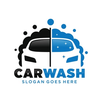 Car wash logo design vector