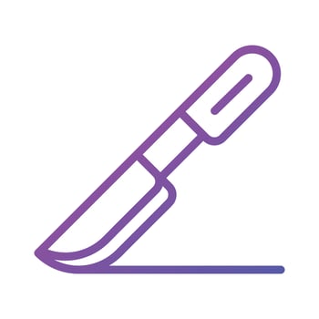 A new trendy style of surgical knife, vector icon