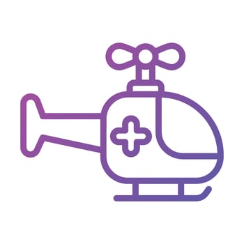 Medical air service, emergency helicopter vector design in trendy style