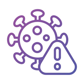 Trendy icon of coronavirus alert, editable icon easy to use vector