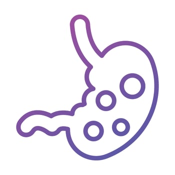 Human body organ to receive and process food, stomach vector icon