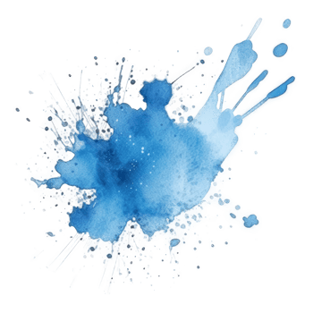 Blue watercolor splash. png