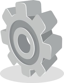 Vector Image Of A Cogwheel, 3D Style