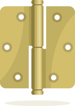Vector Illustration Of Door Hinge