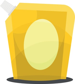 Vector Image Of A Yellow Doy-Pack Foil Bag