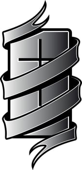 Vector Image Of The Bible Wrapped With A Ribbon
